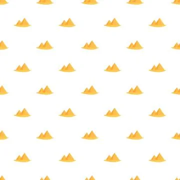 Desert pyramids seamless pattern representing travel and culture Stock Illustration