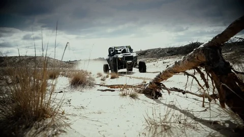 Desert race. UTV Off Road Extreme Racing Stock Footage 105501833