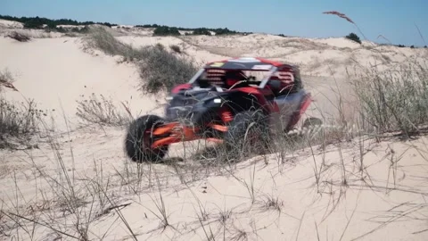 Desert race. UTV Off Road Extreme Racing. Rally race Stock Footage 157335384