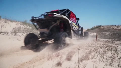 Desert race. UTV Off Road Extreme Racing. Rally race Stock Footage 157335403
