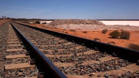 Desert Railway Stock Footage 119603981