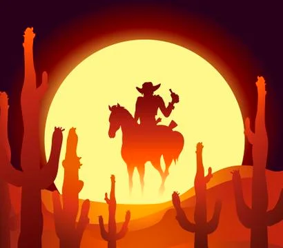 Desert rider Stock Illustration