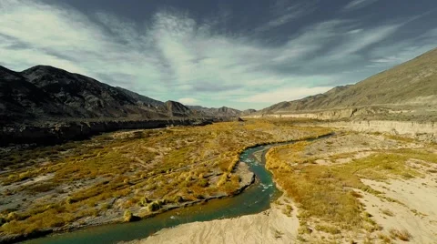 Desert with river Argentina Video stock 57299722