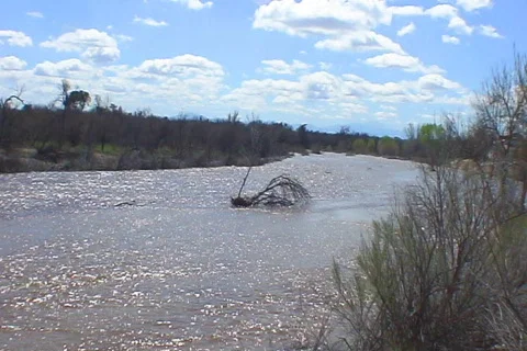 Desert River flowing water Stock Footage 655360