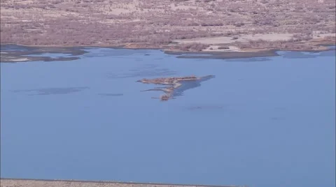 Desert River Mountain Lake Stock Footage 40682094