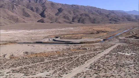 Desert River Reservoir Stock Footage 40680751