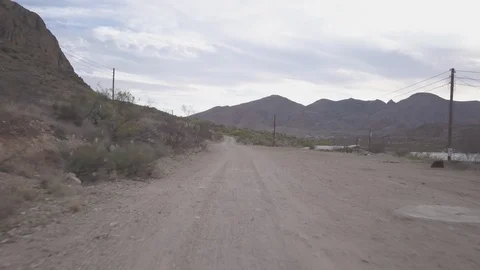 Desert road and takeoff Stock-Footage 88447713