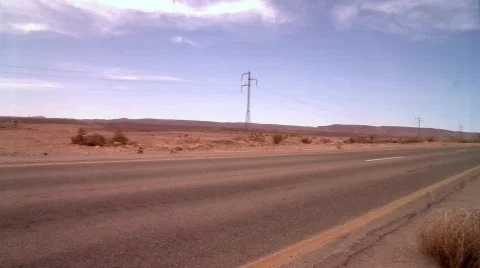 A Desert Road Stock Footage 532545