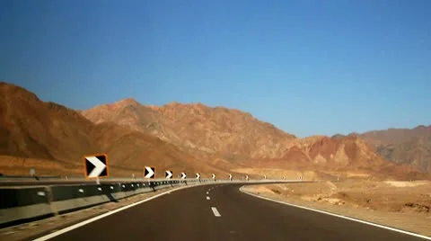 Desert road Stock Footage 10741143