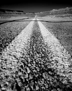 Desert Road to Nowhere Stock Photos