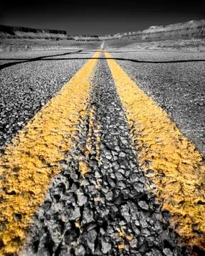 Desert Road to Nowhere Stock Photos