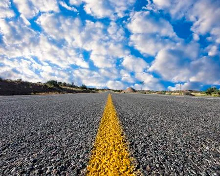 Desert Road to Nowhere Stock Photos
