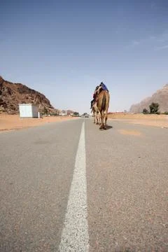 Desert road Stock Photos