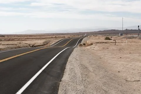 Desert road Stock Photos