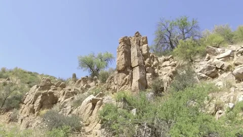 Desert Rock Formation Video stock 199532825