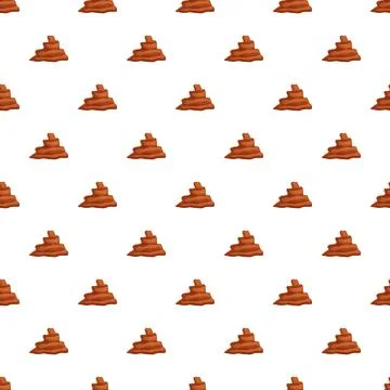 Desert rock formations creating seamless pattern background Stock Illustration