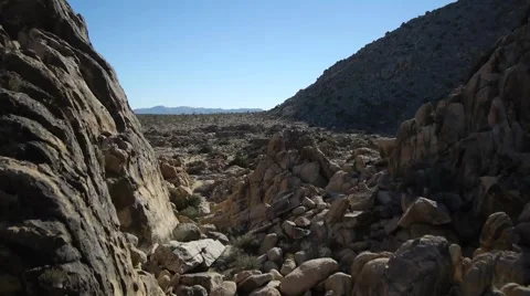 Desert rocks flyover aerial Stock Footage 40569891