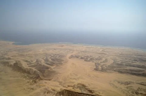 Desert with rocks, top view Stock Photos