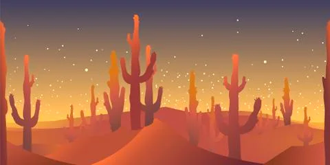 Desert rusk seamless pattern Stock Illustration