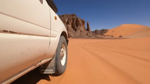 Desert Sahara Drive Stock Footage 196644729