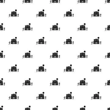 Desert saloon pattern seamless vector Stock Illustration