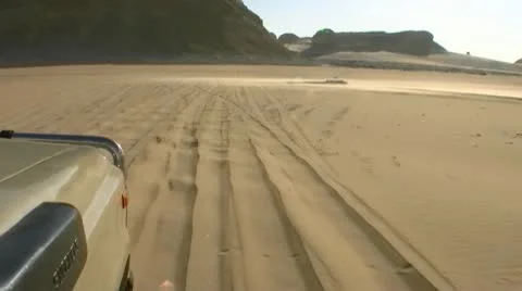 Desert sand 4x4 on board camera 動画素材 10709428