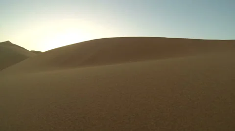 Desert, Sand blowing in wind, Sunset Video stock 44102218