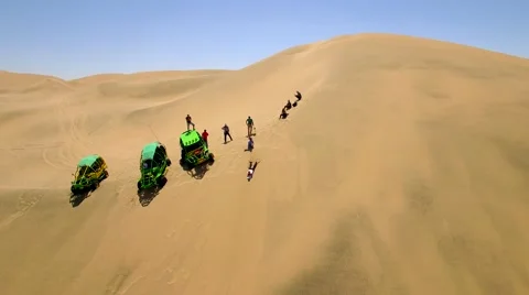 Desert sand boarding Stock Footage 60035520