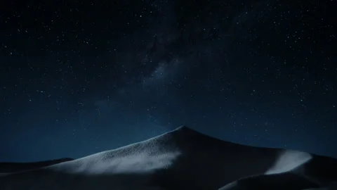 Desert Sand Dune and starry night Stock Footage 274636806