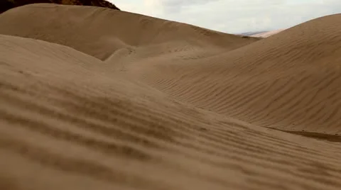 Desert Sand Dunes Moving Dolly Shot Stock Footage 10837698