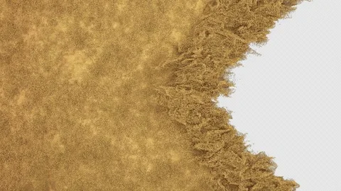Desert Sand Dust Blowing Wipe Reveal Alpha Channel Stock Footage 336353229