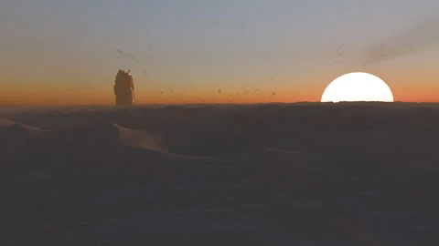 Desert Sandstorm Looping Stock Footage 263526631