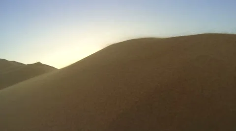 Desert, Sandstorm, Sand in wind, Sunset Video stock 44104439