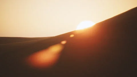 Desert scene sunrise Stock Footage 242504391
