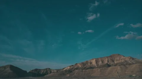 Desert scenery during moonlight time lapse Stock Footage 149587430