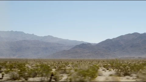 Desert scenery from moving car Vídeo Stock 99210917