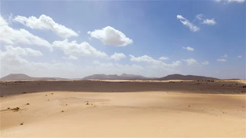 Desert shot with mountains in the background Stock Footage 233763017