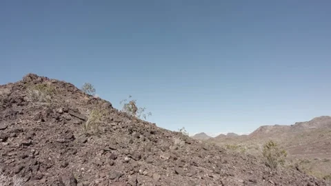 The desert is on the side of a mountain Stock Footage 156018187
