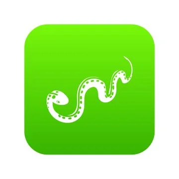 Desert snake icon green vector Stock Illustration