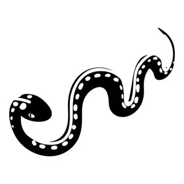 Desert snake icon, simple style Illustration