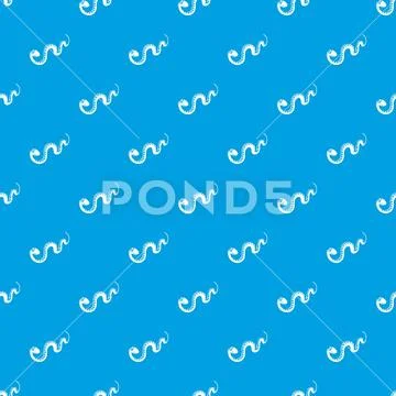 Desert snake pattern seamless blue イラスト素材