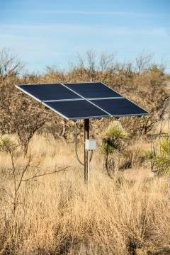 Desert Solar Panels Stock Photos