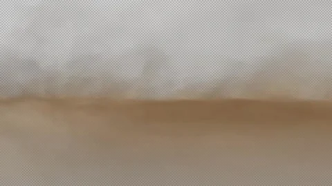 Desert Storm Surface Dust Stormy Desert Environment Transparent Alpha Channel Stock Footage 307710960