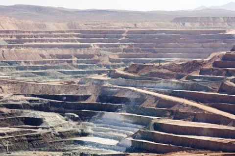 Desert strip mine Foto stock