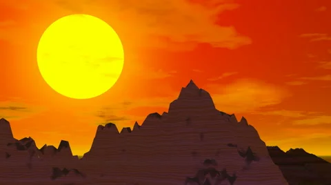 Desert sun Low Stock Footage 46343384