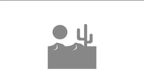 Desert sun tree simple shape icon gray color animation on white background Stock Footage 279011187
