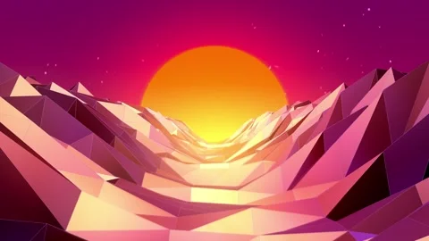 Desert Sun Waves arcade Background 库存影片 348020707