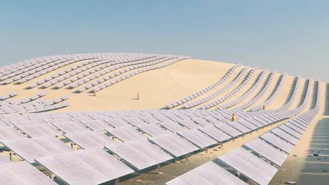 Desert Sunlight Solar Farm Stock Footage 223610819