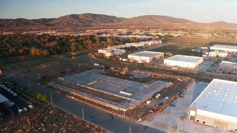 Desert Sunrise Construction Site in Palmdale, California 動画素材 345970210