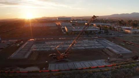 Desert Sunrise Construction Site in Palmdale, California 動画素材 345970239